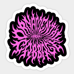 Ornamental Cabbage! Heavy Metal Style Sticker